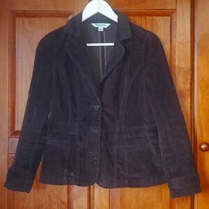 St. John's Bay Brown Corduroy Blazer with Buttons PS- gently used